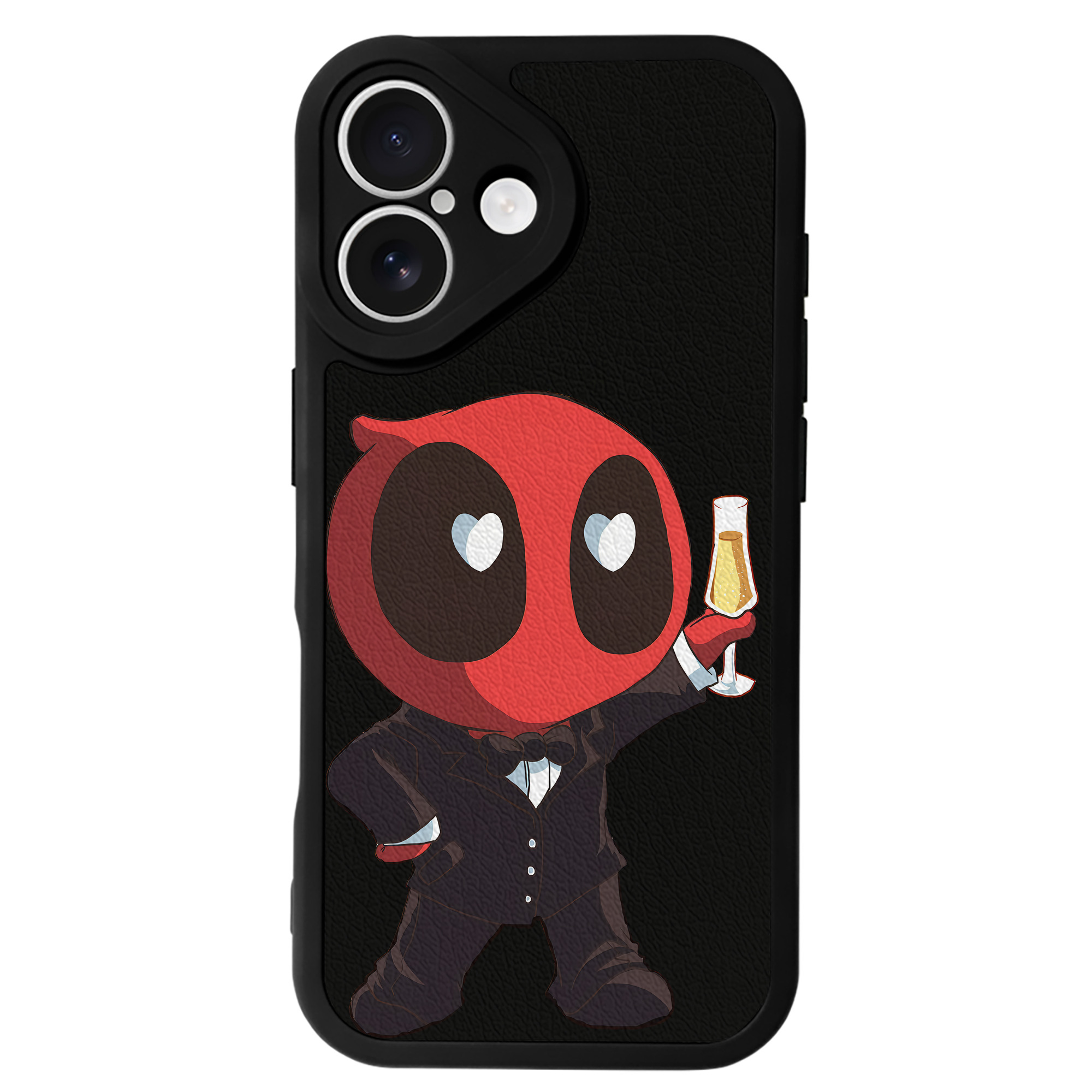 （画像用） Deadpool デッドプール 【iPhone 16シリーズ対応】シリコンスマホケース（レザー調） 材質：シリコン